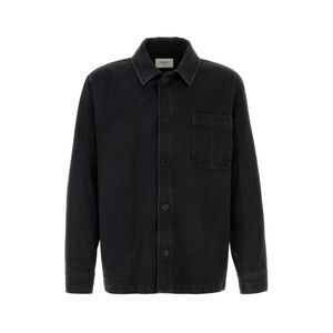 Saint Laurent Men Black Denim Overshirt